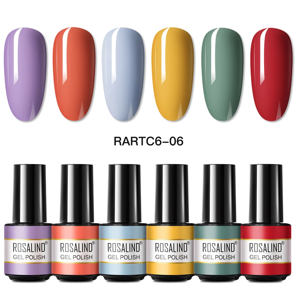 

6 шт., блестящие гель-лаки для дизайна ногтей