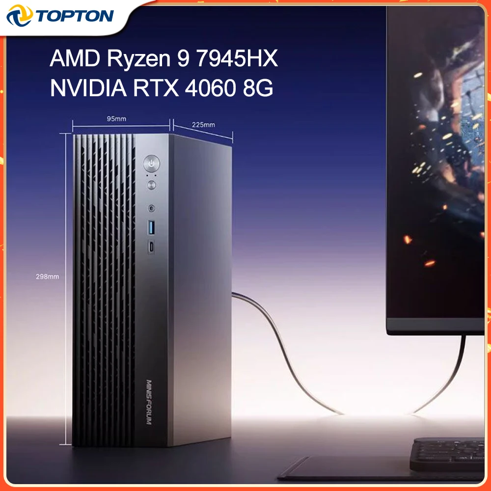 Minisforum AMD Ryzen 9 7945HX RTX 4060 32ГБ Gamer Tower | AliExpress