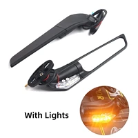 2pcs motorcycle rearview mirror 360 degree wide angle adjustable scooter motocross rear view mirrors modified wind wing