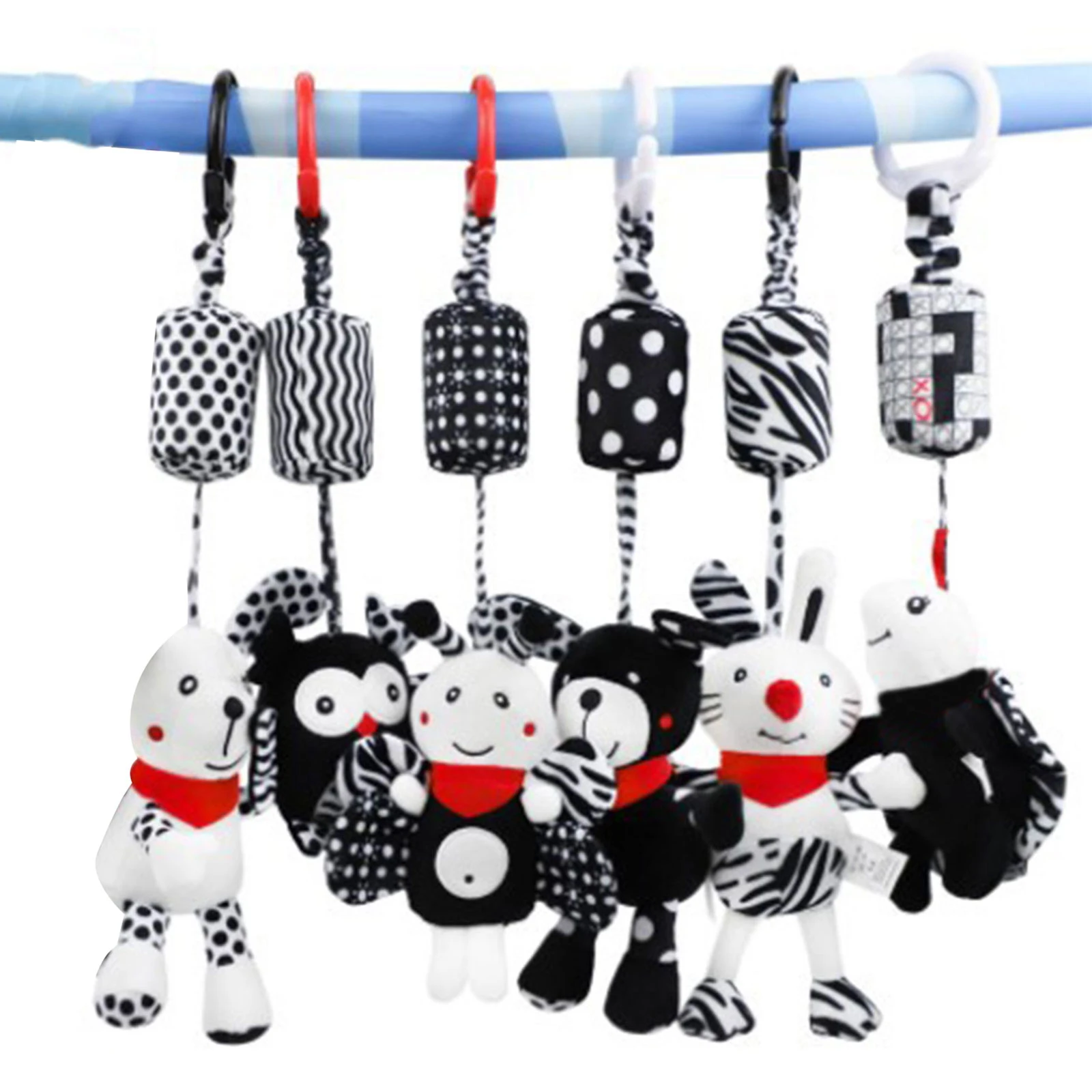 

Baby Stroller Rattle Toy Pushchair Wind Chime Pram Pendant Crib Hanging Bed Bell Cartoon Animal Plush Doll Infants Cot Education