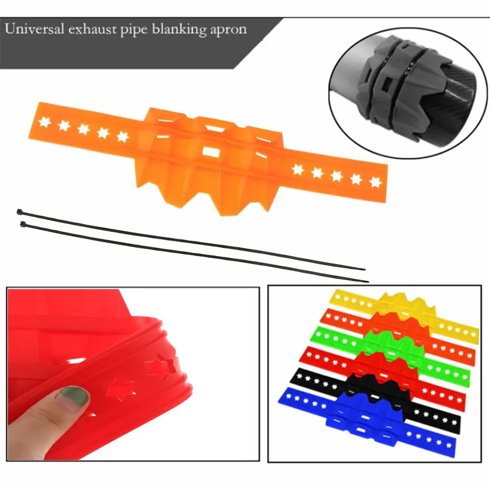 

Black/Red/Blue/Orange/Yellow/Green Heel Guard Tail Muffler Cover Motorcycle Exhaust Pipe Protector Heat Shield