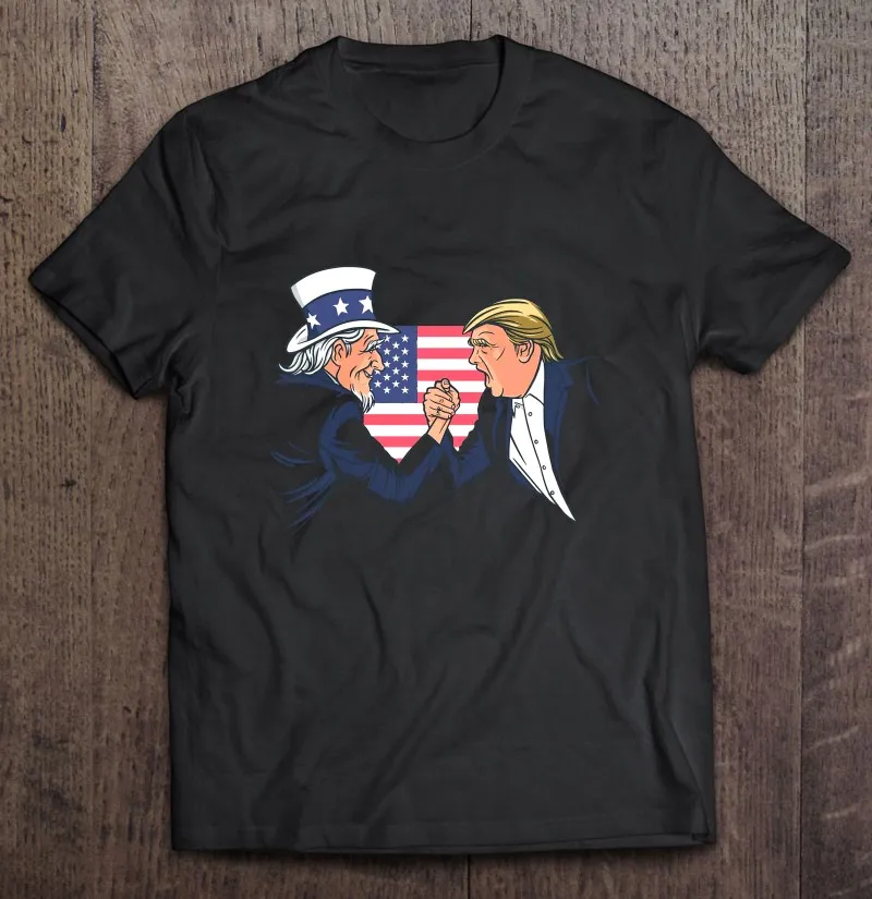 

Футболка с рисунком дяди Сэм и Трампа с американским флагом для мужчин, футболки оверсайз, Мужская одежда, мужская одежда, футболка для женщ...