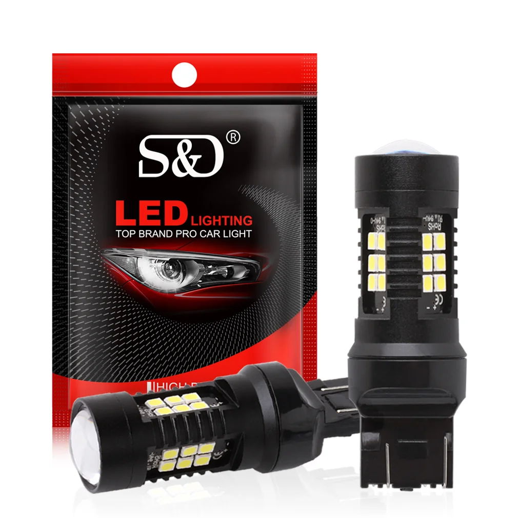 

2 шт., Автомобильные светодиодные лампы T20 W21W LED W21/5W WY21W 7440 7443 T25 3157 3156 P27/7W