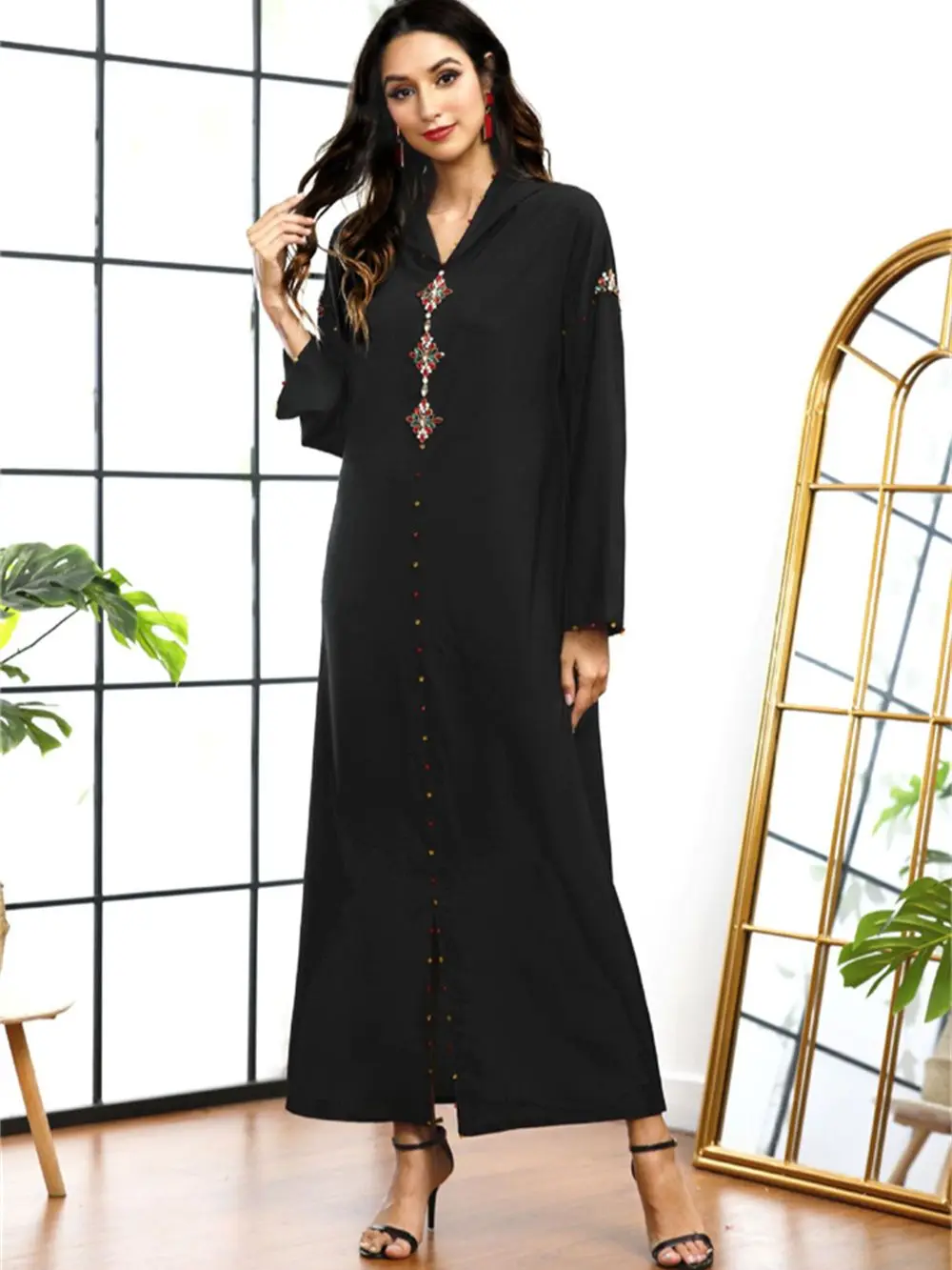 Ramadan Eid Mubarak Robe Femme Musulmane Kaftans For Women Dubai Abaya Turkey Muslim Long Hijab Dress Islam Clothing Caftan