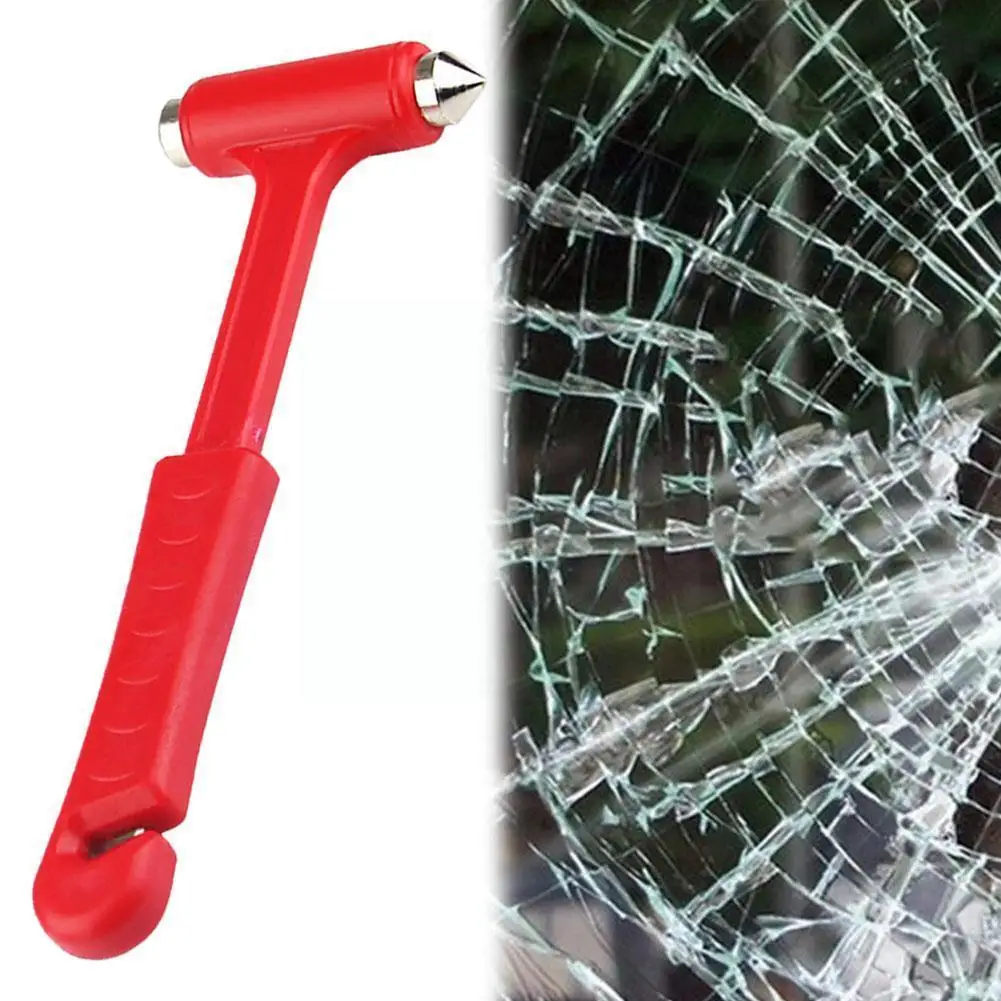 

Автомобильный фрикционный молоток для самопомощи, ABS фрикционный металлический аварийный молоток для окна, красный качественный высококач...