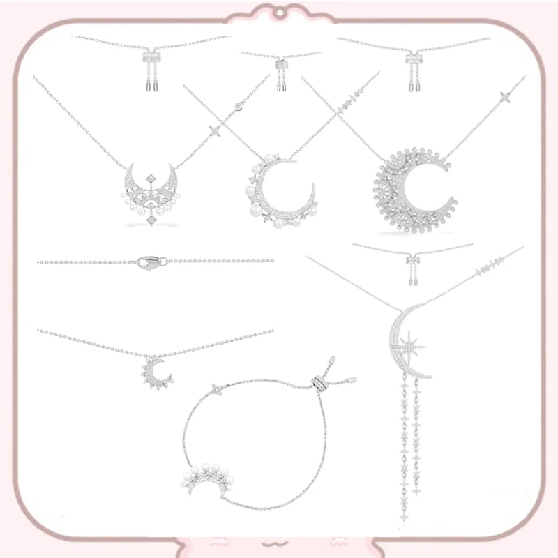 

Mopo S925 Стерлинговое Серебро, жемчуг, метеорит, полумесяц, кисточка, регулируемое ожерелье, браслет для женщин, благородные ювелирные изделия для свадебной вечеринки