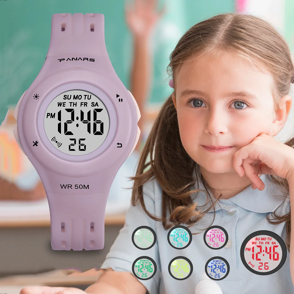 

Waterproof Multi Function Luminous Watch Electronic Student Sports Colorful Sport Watch Boys Sports Watch