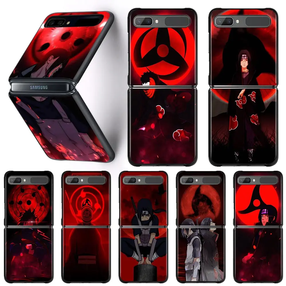 

Phone Case For Samsung Galaxy Z Flip 3 z flip 3 5G Hard pc Cover ZF3 Shockproof Folding Funda Akatsuki Naruto Japan Anime