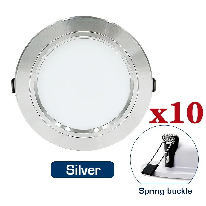 

RXMAX Светодиодный потолочный светильник 10 шт., алюминий, теплый/холодный белый