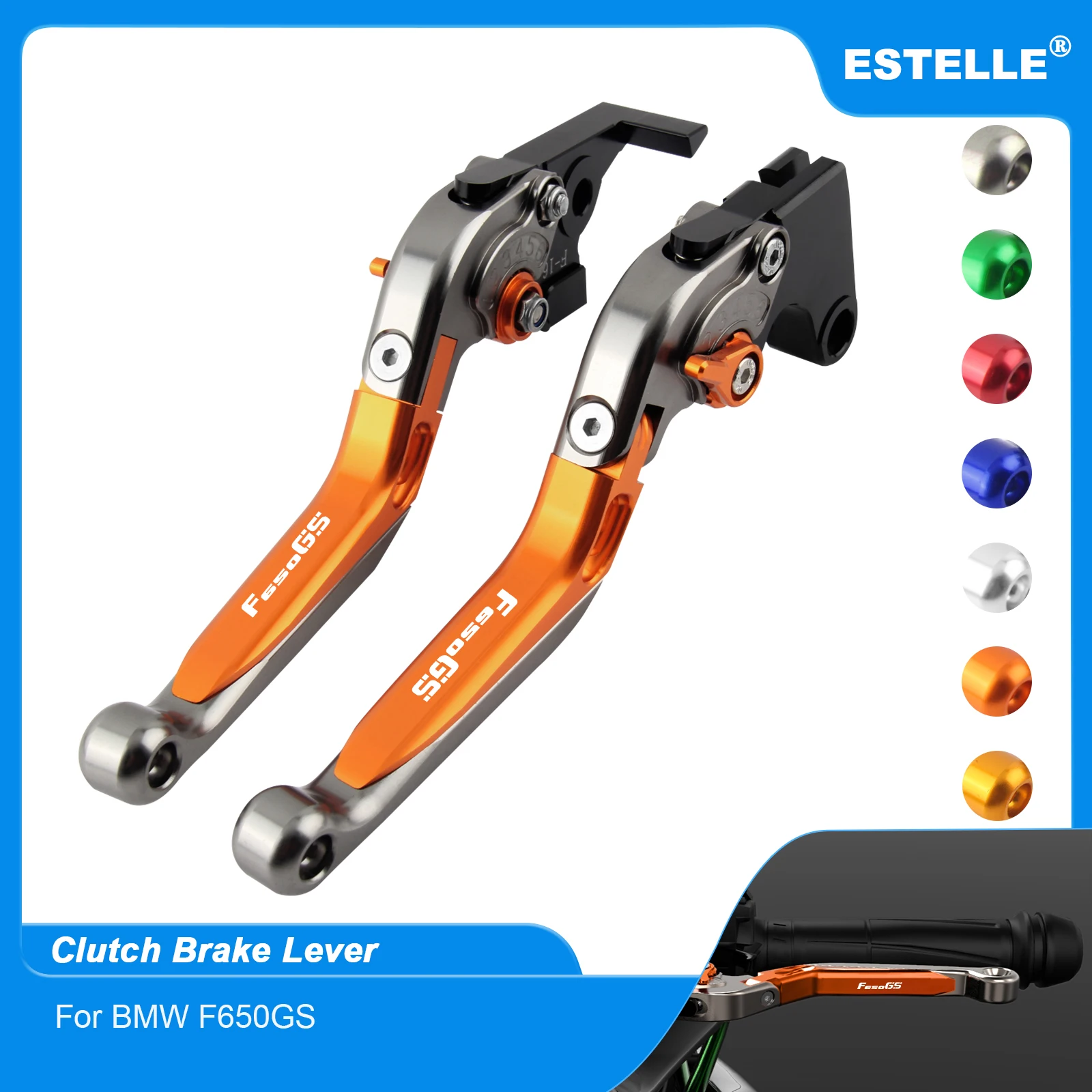 

High Quality Motorcycle CNC Adjustable Folding Brake Clutch Levers Handle Grip For BMW F650GS