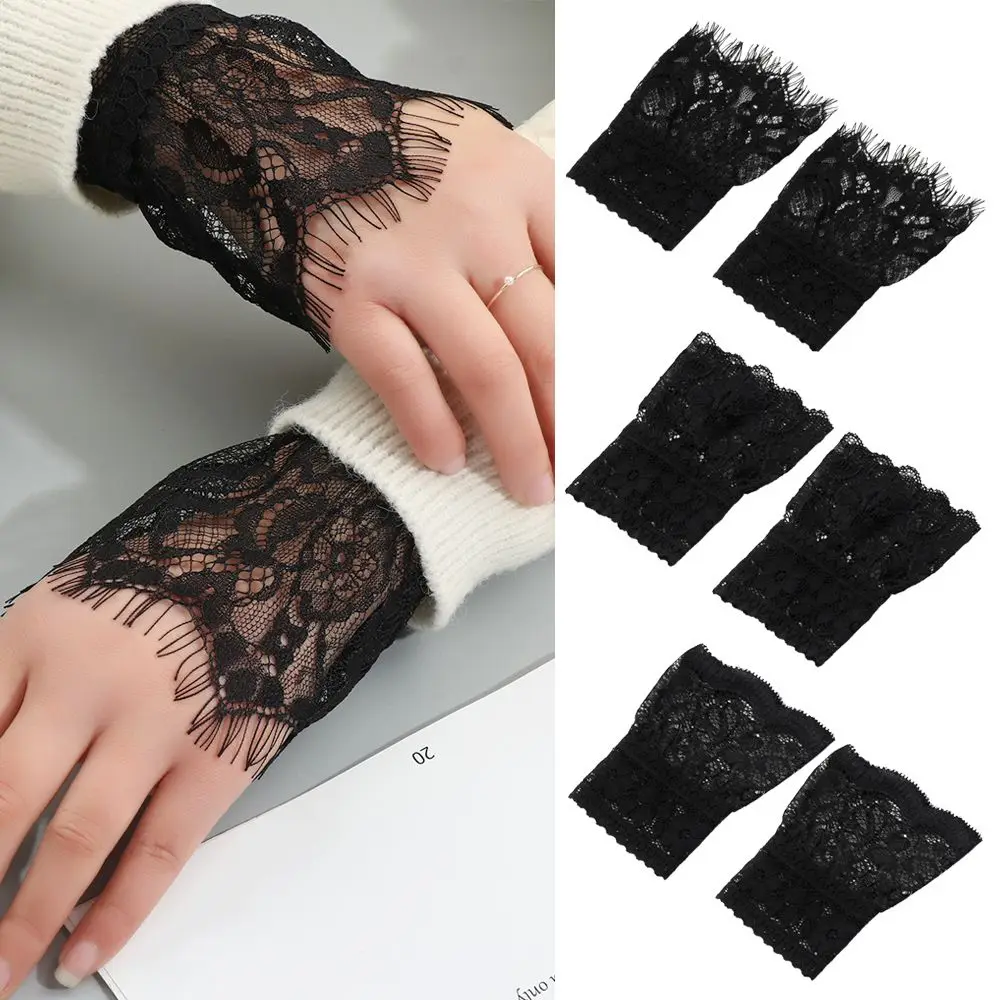 

Sun Protection Arm Cover Sweater Decorative Gloves Detachable Sleeve Cuffs Lace Cuffs Fake Sleeve Ruffles Elbow Sleeve