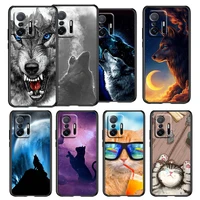 the fierce wolf for xiaomi mi 12 11 11t 10 10t 9t 8 6 a1 ultra pro lite 5g silicone soft tpu black phone case cover capa coque