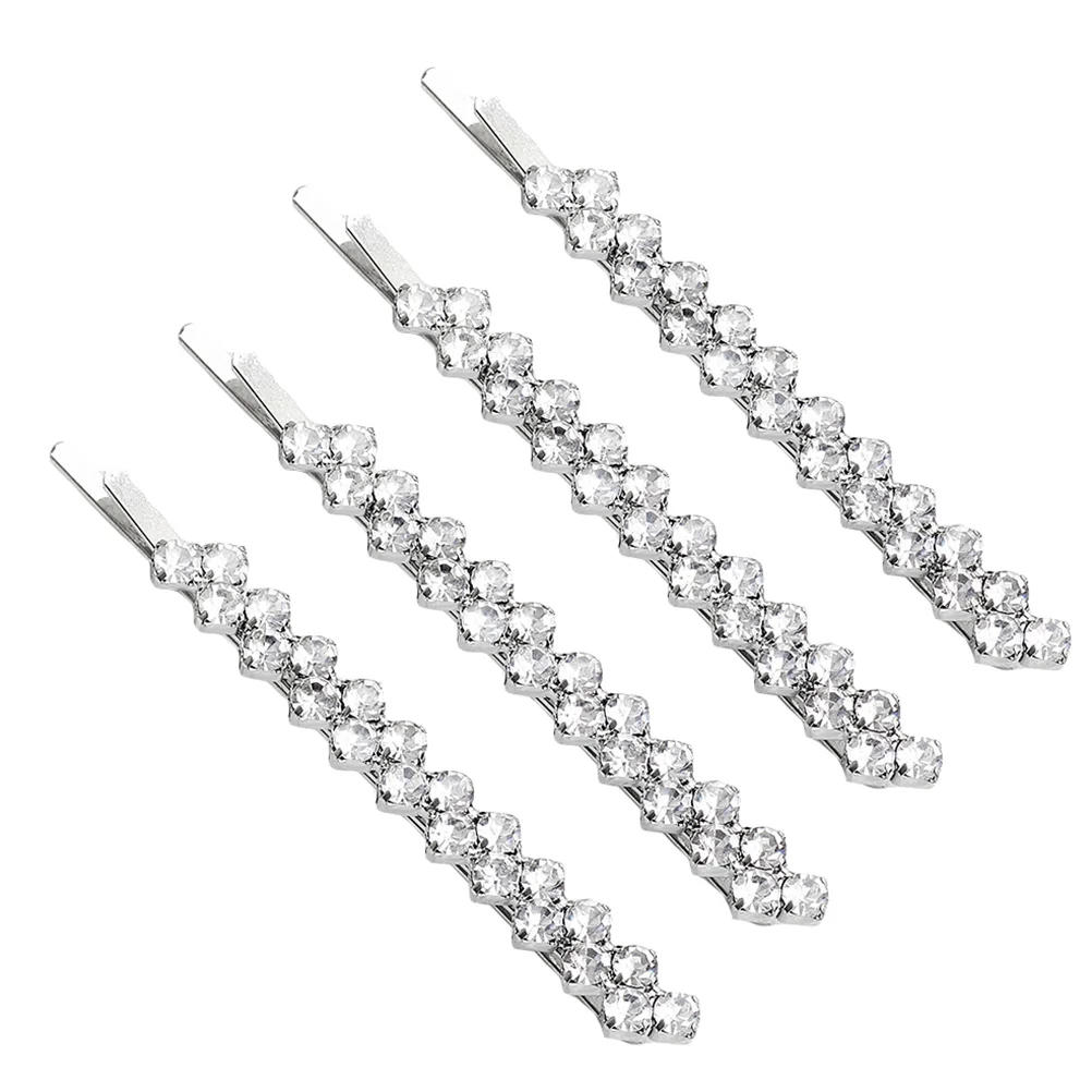 

Crystal Hairpin Little Girl Clips Drill Alloy Bride Pearl Accessories