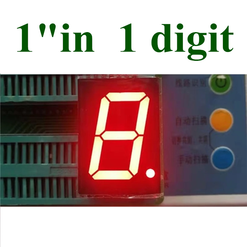 

10 шт 34*24*10,5 мм Красный 7-сегментный фотодисплей 1 бит цифровая трубка 1 дюйм пластиковая металлическая трубка Nixie общий анод