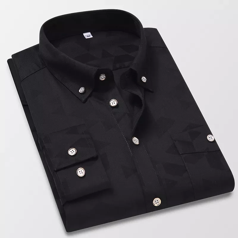 new New Autumn Men's Check Print Long Sleeve Shirt Business Casual Fashion Classic Style Brand Shirt Male Clothes t-shirts