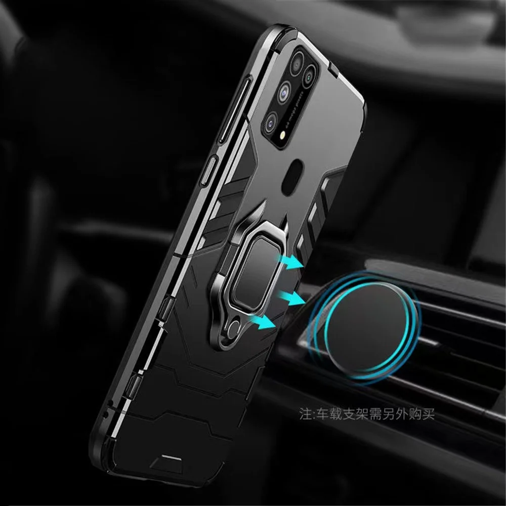 

Galaxy M31 Shockproof Armor Case for Samsung Galaxy A21S Ring Stand Phone Cover for Galaxy M31 M21 M11 M12 M30S M01 M31S M51