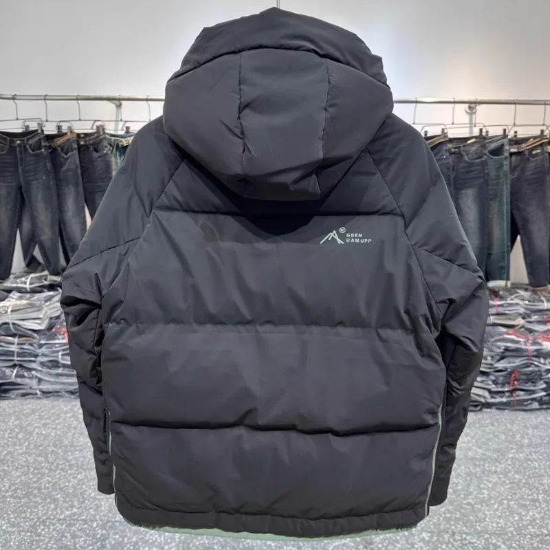 2024 Новый зимний мужской модный водонепроницаемый пуховик с капюшоном облегающая