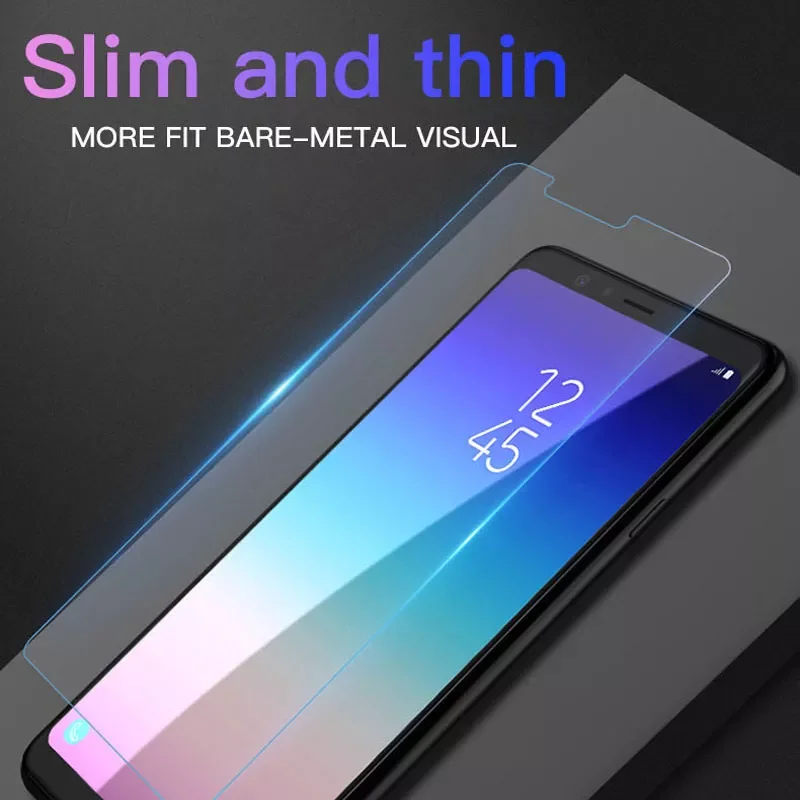 2pcs 9H Tempered Glass for Samsung Galaxy J4 J6 A6 A8 Plus 2018 Screen Protector Samsung A5 A7 J8 A9 2018 Protection film