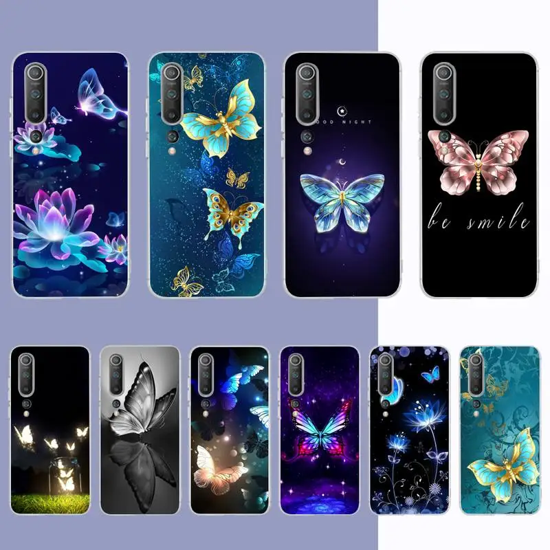 

Yinuoda Beauty Pink Butterfly Phone Case for Samsung S21 A10 for Redmi Note 7 9 for Huawei P30Pro Honor 8X 10i cover