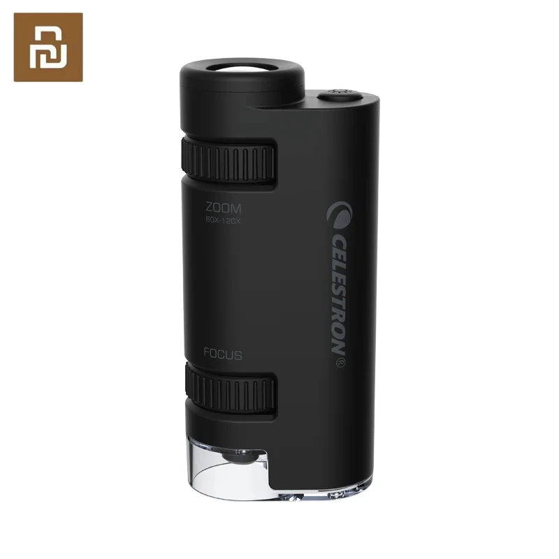 

Youpin Celestron Portable Hand Monocular Microscope 60X-120X Microscope Light Source Focus On Easy For Beginner Child S82105