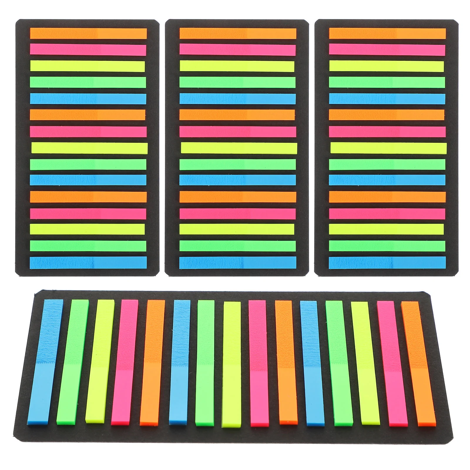 

4 Books Ultra Thin Index Stickers Color Highlights Highlighter Tape Sentence STrips The Pet Sticky Tabs Office Products