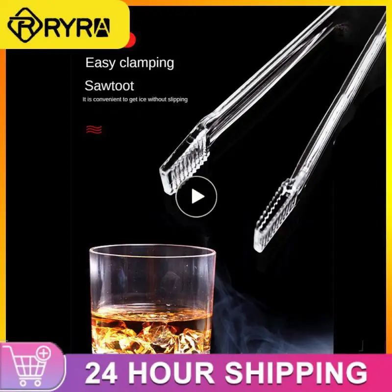 

5/8/10PCS Transparent Ice Tong Thickened Non Slip Ice Cubes Clip Portable Foods Bbq Clips Barware Plastic Ice Clamp Tool