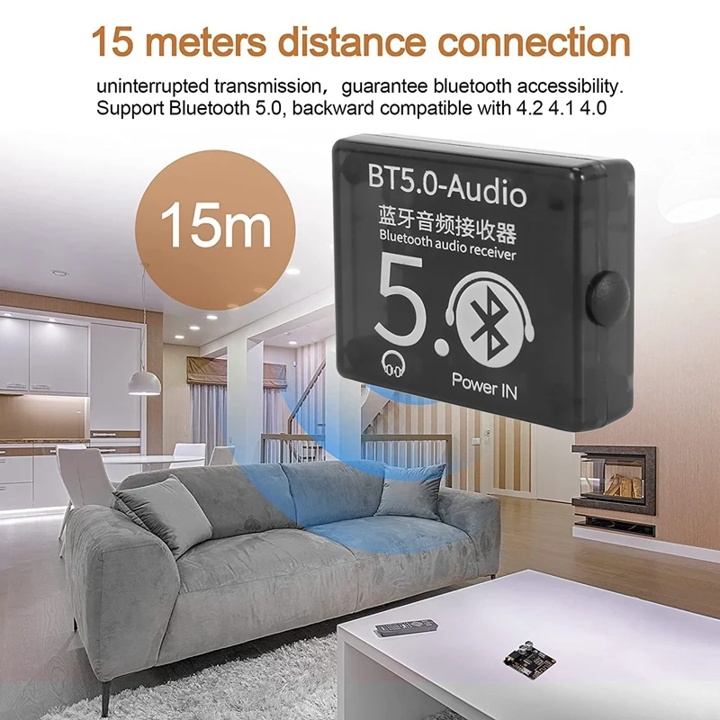

20 Pcs BT5.0 Audio Receiver MP3 Bluetooth Decoder Lossless Car Speaker Audio Amplifier Board With Case