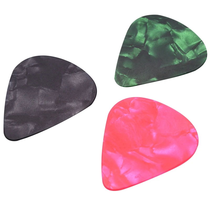 

Premium 0.46mm Stylish Colorful Celluloid Guitar Picks Plectrums for Guitar Bass (200 PCS)