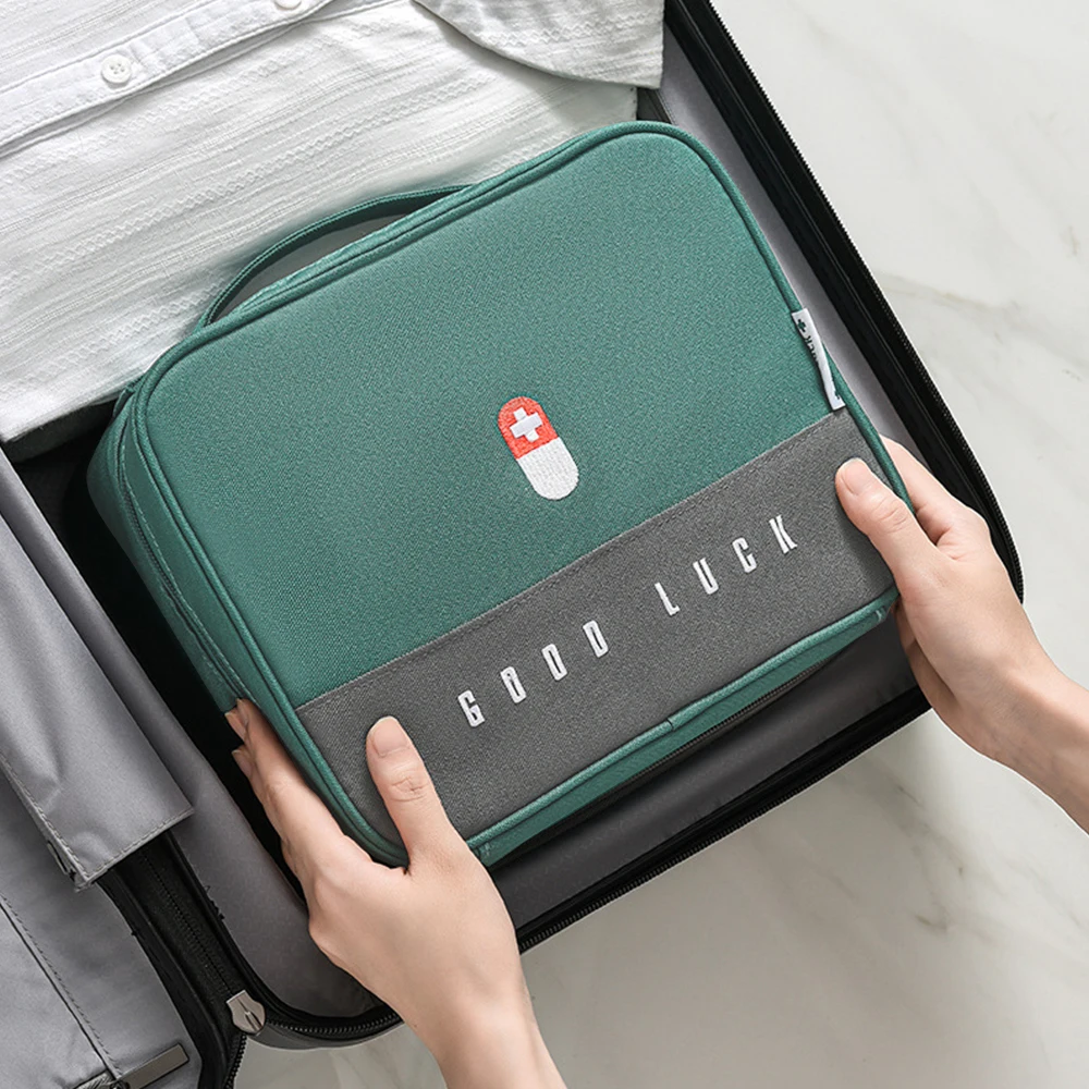 

Thickened Layered Medicine Box Large-Capacity Home Portable Waterproof Fabric Medicine Cabinet Storage Box First Aid Kit