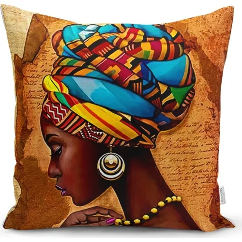 

Наволочка для подушки с цифровой печатью для Африканской женщины, современные подушки и наволочки для дивана 43x43 см, Сделано в Турции