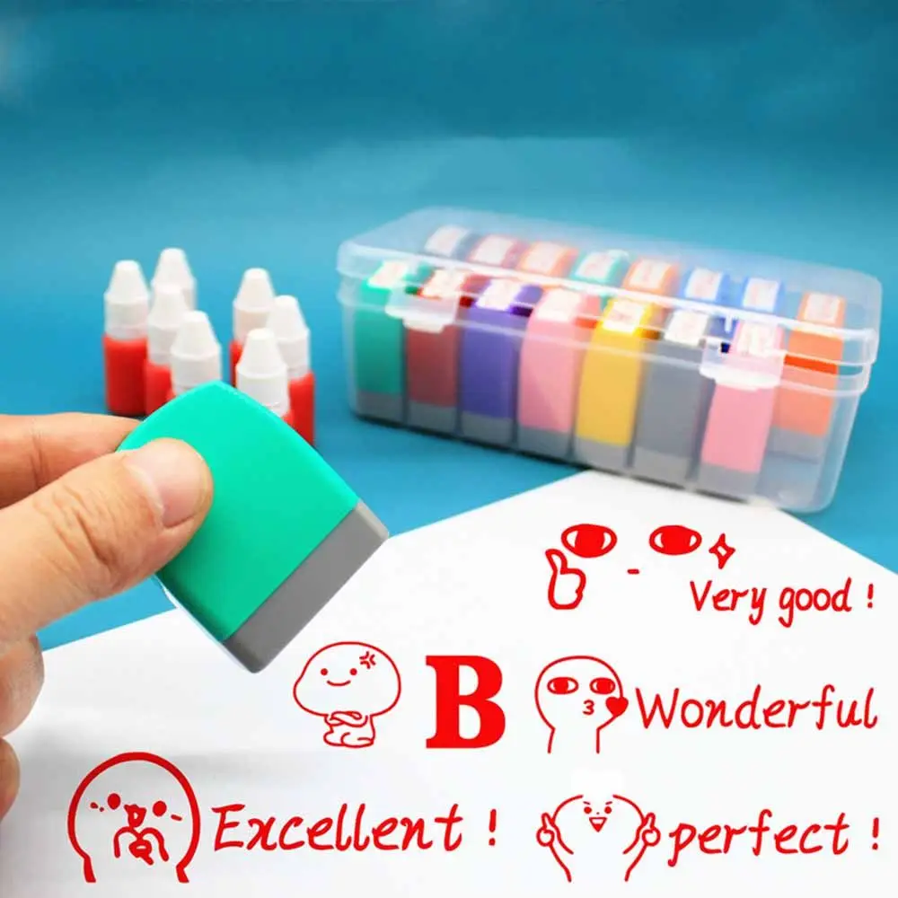 

Cartoon Stamps Children Toy Stamps Photosensitive Chapter Reward Seal Commentary Stamp Teaching stamp Encouragement