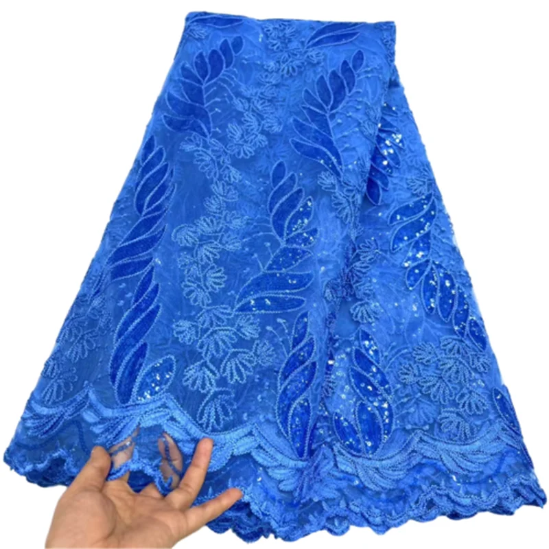 Красная африканская кружевная ткань для свадьбы 2023 Высококачественная вышитая