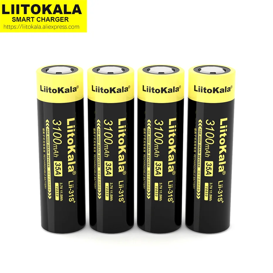 1-8 шт./Лот Новый LiitoKala Lii-31S 18650 Аккумулятор 3 7 в Li-Ion 3100mA 35A для устройств с высоким