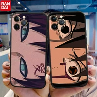 anime naruto sasuke face for apple iphone 13 12 pro max mini 11 pro xs max x xr 8 7 6 plus se 5s soft black phone case funda