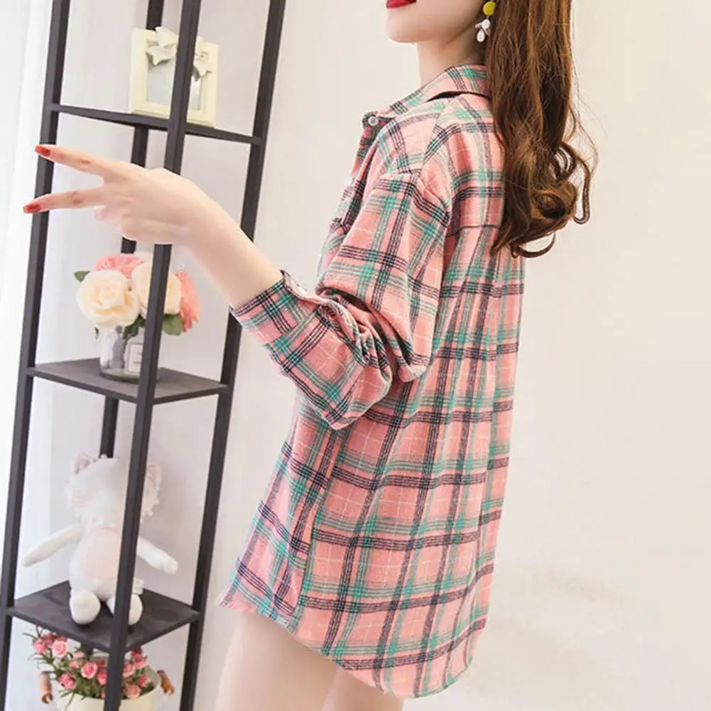 

Amazing Breathable Women Elegant Office Ladies Shirt Blouse Turn Down Collar Shrink Resistant Loose Shirt Female Clothing