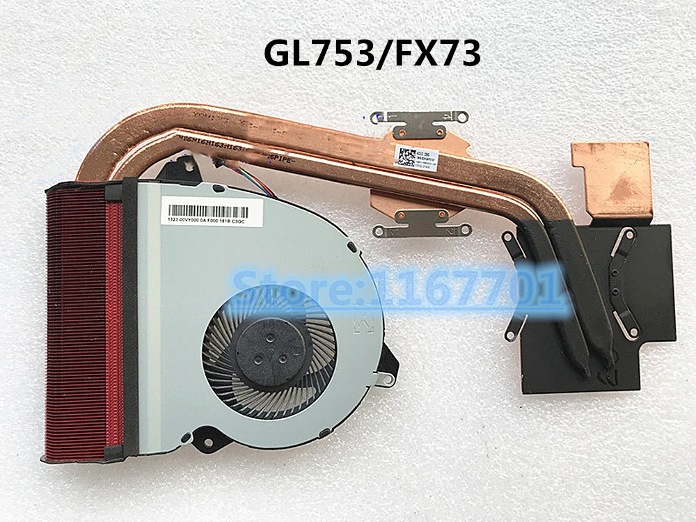 Новый оригинальный радиатор охлаждения процессора ноутбука и вентилятор для Asus