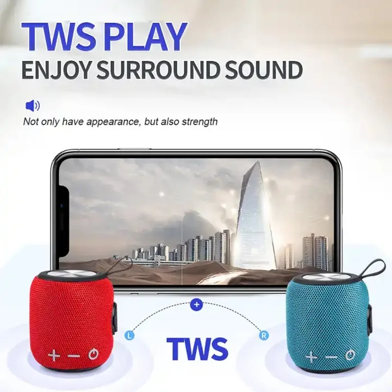 

Smart Waterproof Bluetooth Speaker Ture Wireless Bluetooth Stereo Surround Soundbar Outdoor Portable High-Power Mini Sound Box