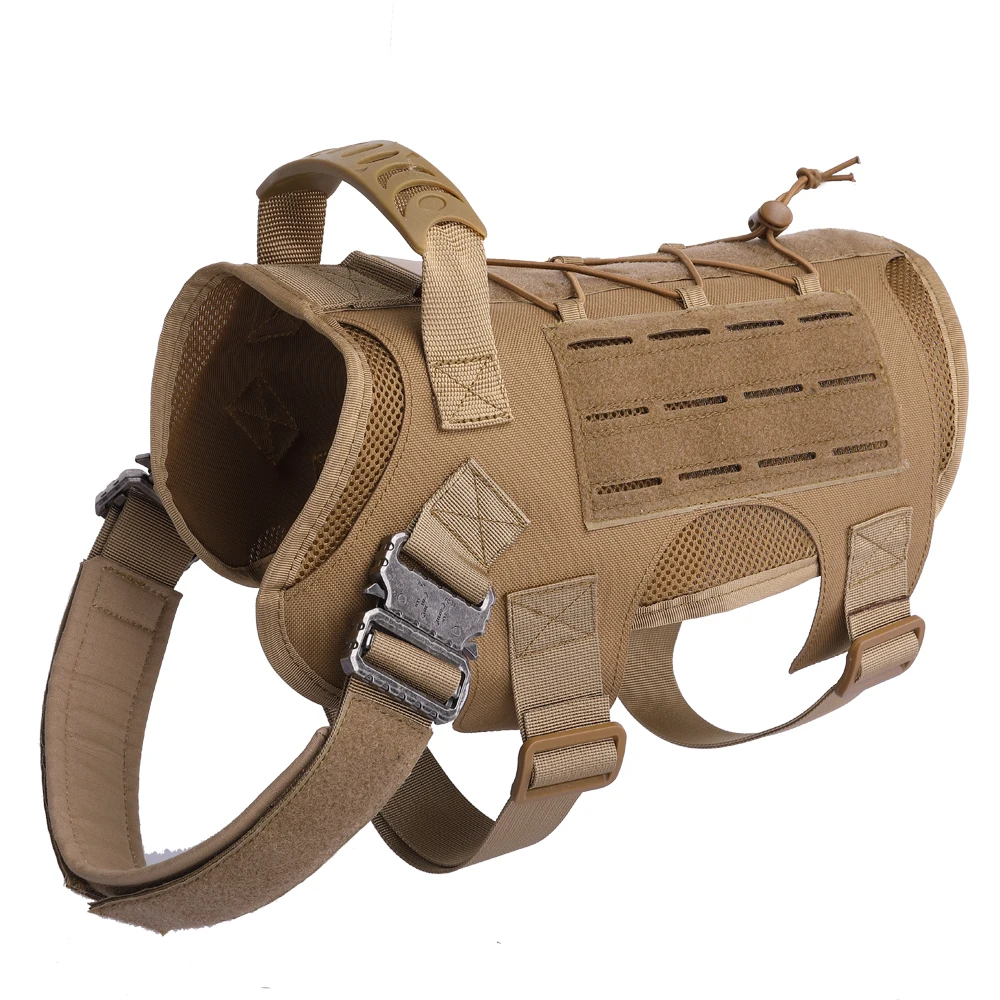 

Tactical Dog Vest Harness Service Dog Training Hunting Vest with Handle Working Easy Control for Small Medium Large Dogs Patch