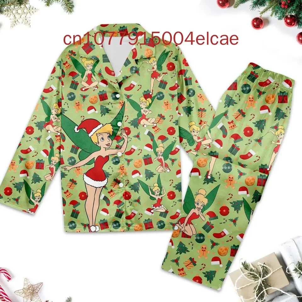 Новые рождественские пижамы Tinker Bell Disney с 3D принтом повседневная мужская и