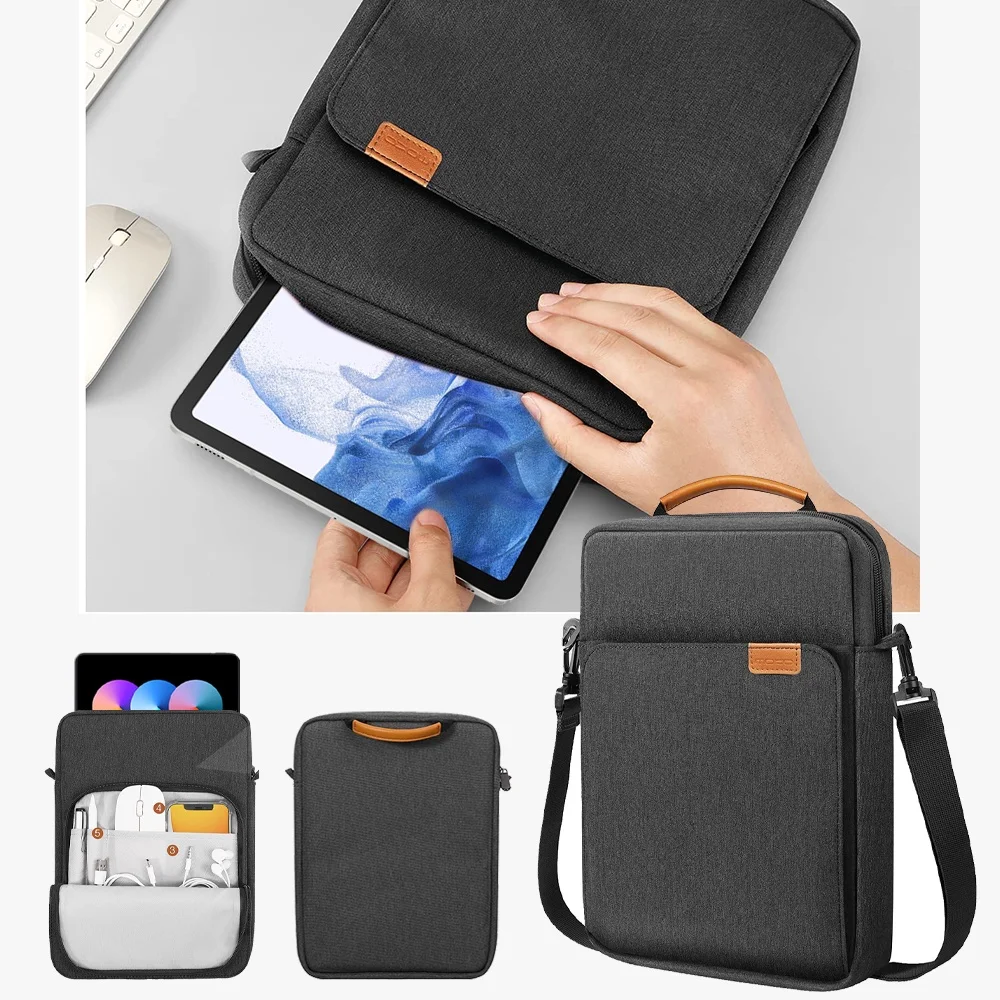 

9-11inch Shoulder Bag For iPad 10th 9th/10.5" 11" Sleeve Hand Surface 10" Go 3/10.8" 3/1" Tab P11 P11Pro Carrying Tablet Cover