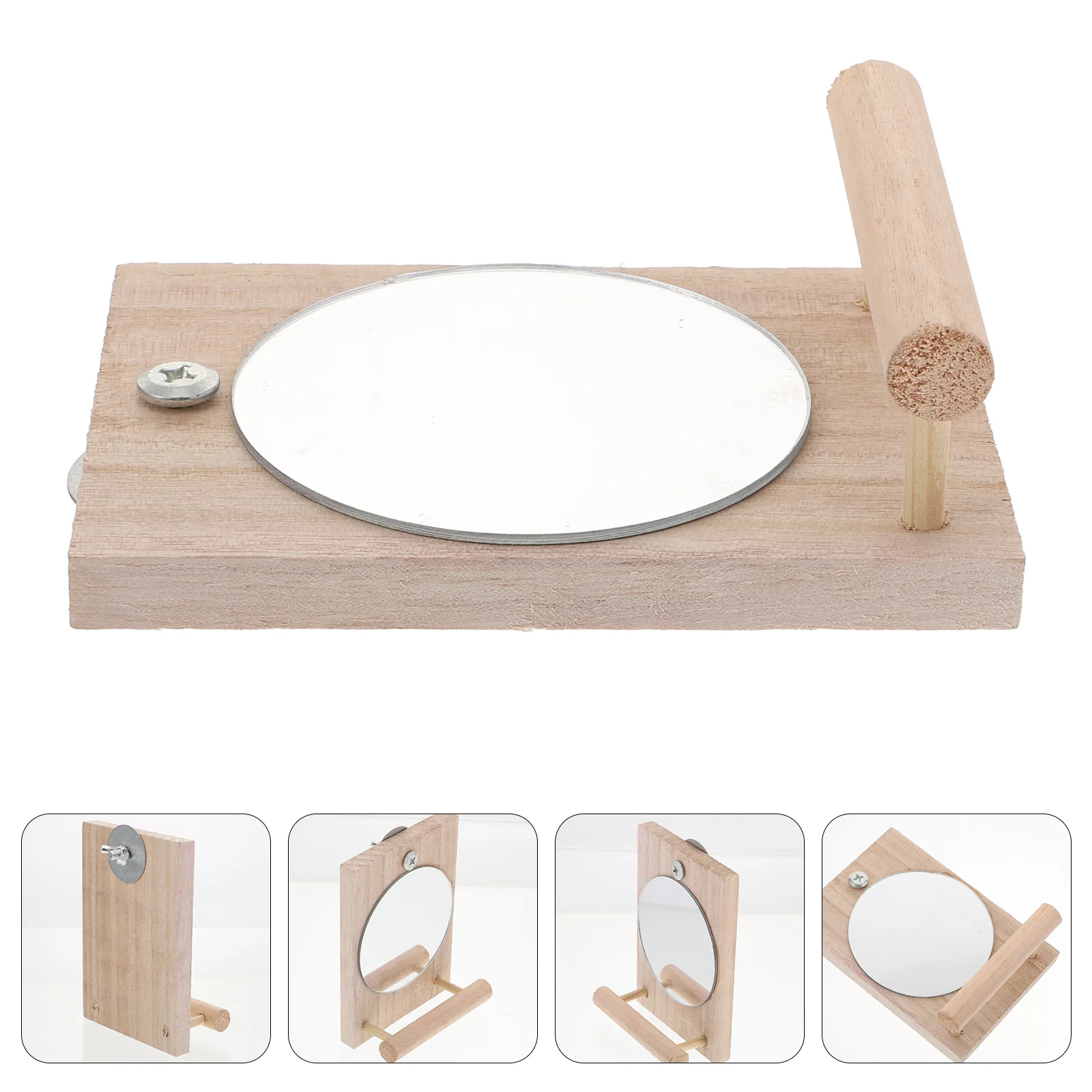

1Pc Funny Cage Creative Mirror Birds Stand Mirror Bird Mirror