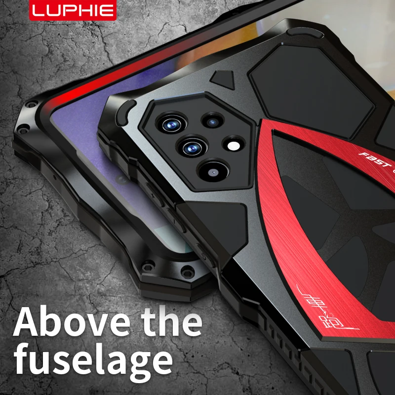 Luphie Metal Armor Rosdster Phone Case For Samsung Galaxy S22 Ultra A72 A52 5g 4g 360 All Round Coverage Protection Case Cover