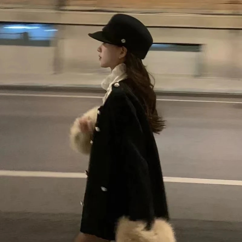 New Winter Women Cap Warm Plain Black White Wool Newsboy 100% Knight Hats Baker Boy Adjustable Ladies Cowboy Visor