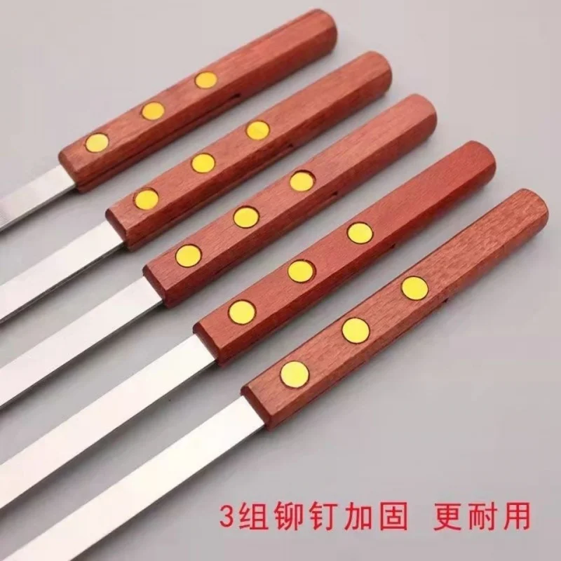 [Шампур] Квадратная деревянная ручка Шампуры из баранины нержавеющей стали