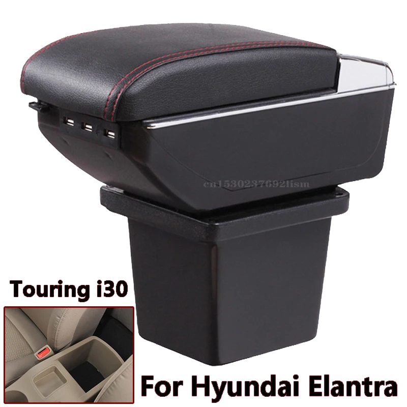 

Armrest Box for Hyundai Elantra Touring I30 FD I30cw 2007 2008 2009 2010 2011 Leather Arm Rest Center Console Storage USB