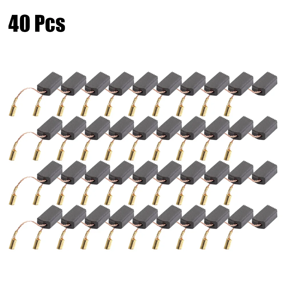 

40pcs/set Motor Carbon Brushes Set Graphite Copper Carbon Brushes For Electric Hammer Electric Drill Angle Grinder 6x8x14mm