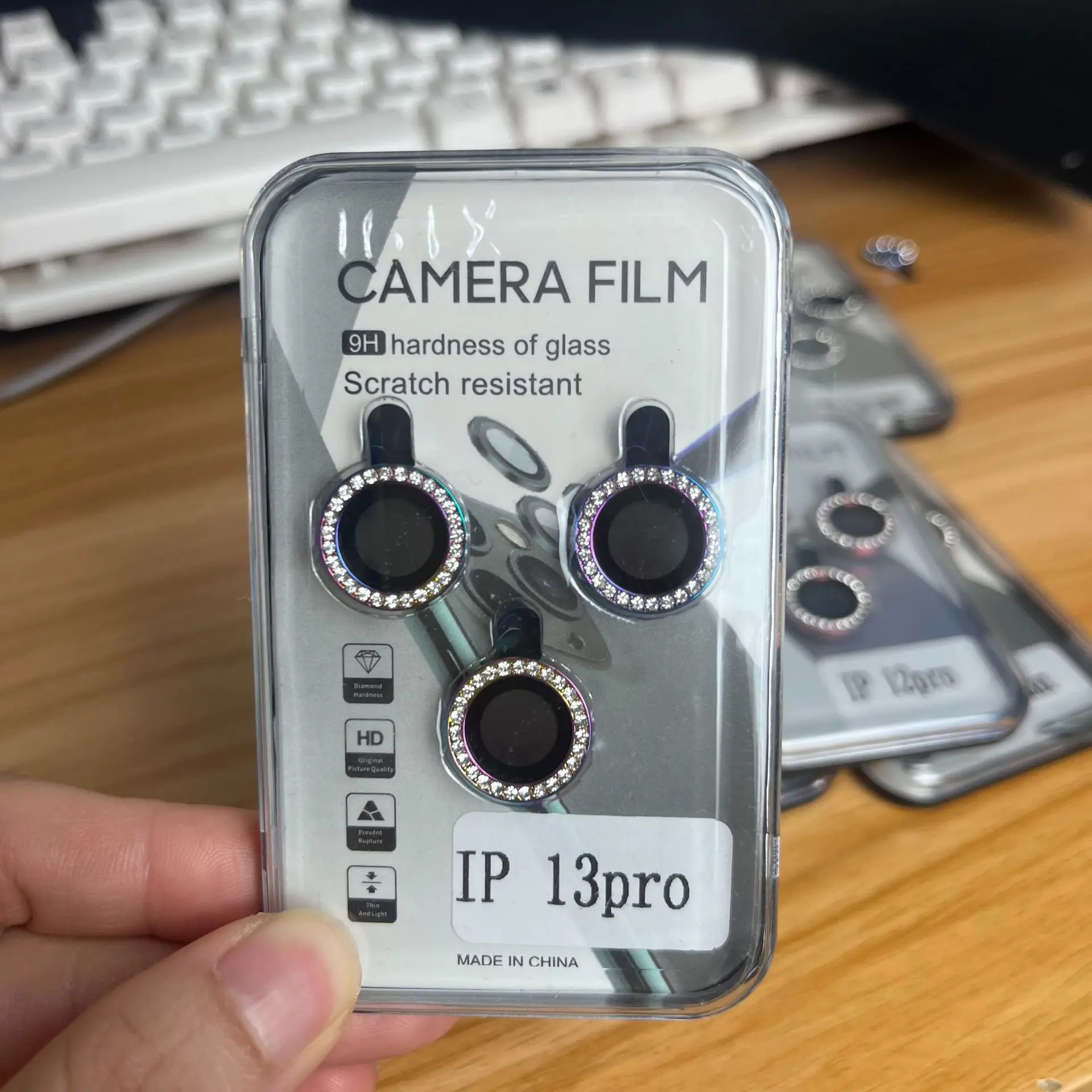 50pcs Glitter Diamond Rhinestone Camera Lens Protector Cover for iPhone 14 Pro Max Plus 13 12 Mini 11 14Pro 13Pro 14Plus 12Pro