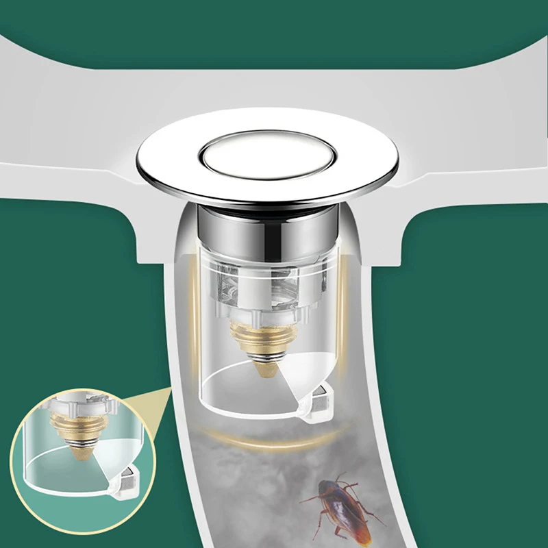 

1 шт. новая пробка для умывальника, раковина для умывальника, раковина с прыгающим сердечником, дезодорант с откидной пластиной, для использования в ванной комнате