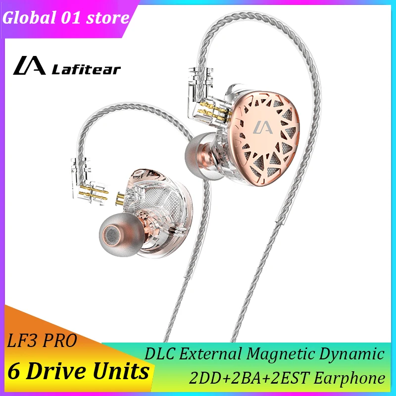Наушники Lafitear 2DD + 2BA 2EST динамические сбалансированные арматурные