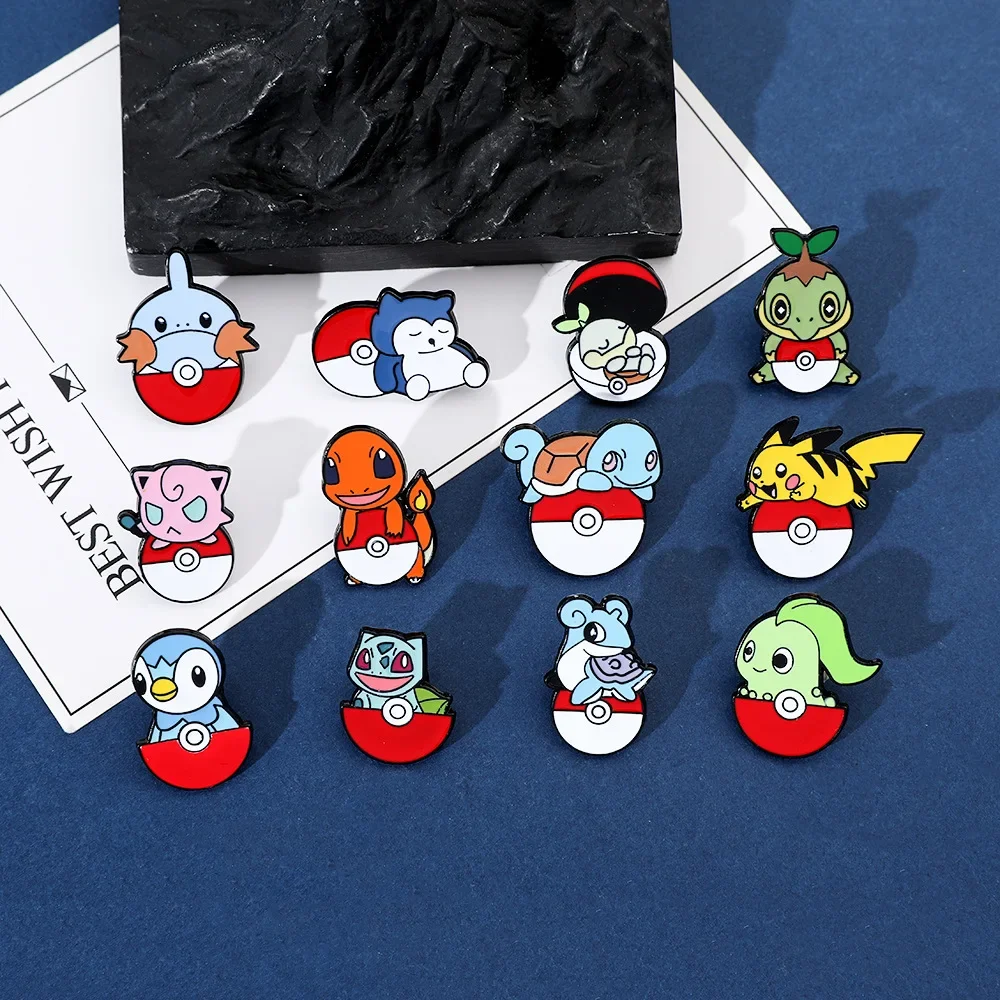 Брошь Mimikyu Пикачу Kawaii аниме фигурка Pokemon эмалированные булавки для рюкзака значки